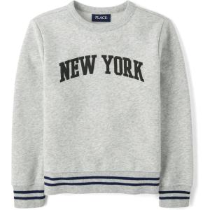 imageThe Childrens Place Boys Long Sleeve Crew Neck Pullover SweaterNew York