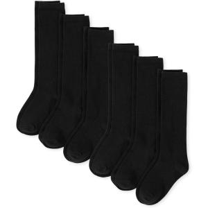 imageThe Childrens Place Girls Knee Socks Variety PackBlack 6pack