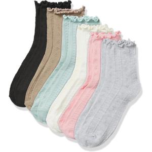 imageThe Childrens Place girls Midi Socks Variety PackMulticolor Lettuce 6pack
