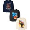 imageThe Childrens Place Boys Dino Long Sleeve Graphic TShirtsmultipacksDinoSportsDragon 3pack