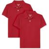 imageThe Childrens Place Boys Short Sleeve Pique Polo 2 PackClassic Red