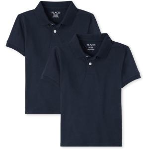 imageThe Childrens Place Boys Short Sleeve Pique Polo 2 PackNautico