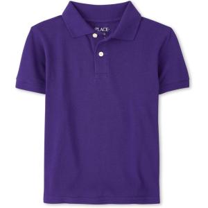 imageThe Childrens Place Boys Uniform Short Sleeve Pique PoloRegal Violet
