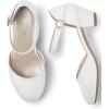 imageThe Childrens Place Girls Girls Low Heel Dress PumpsWhite Shimmer