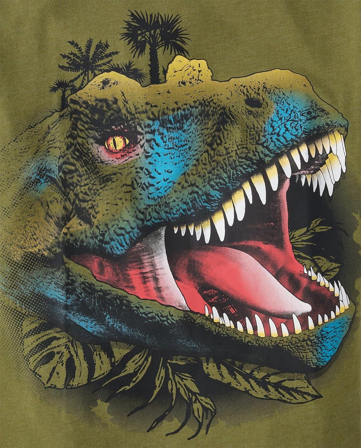 imageThe Childrens Place Boys AnimalsCars Short Sleeve Graphic TShirts3 PackBikerDinoGuitar