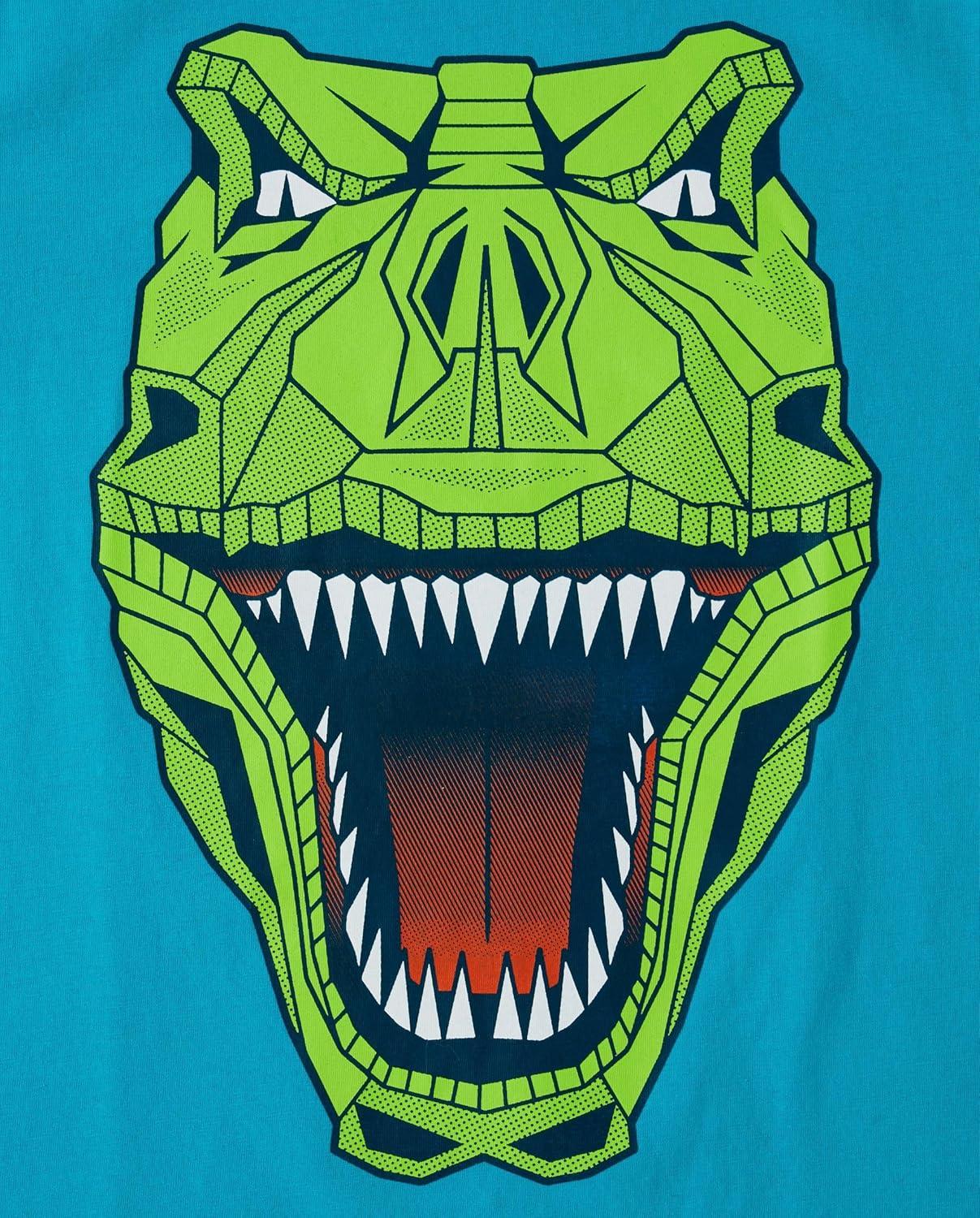 imageThe Childrens Place Boys AnimalsCars Short Sleeve Graphic TShirts3 PackDinoCamo DinoTrex 3pack