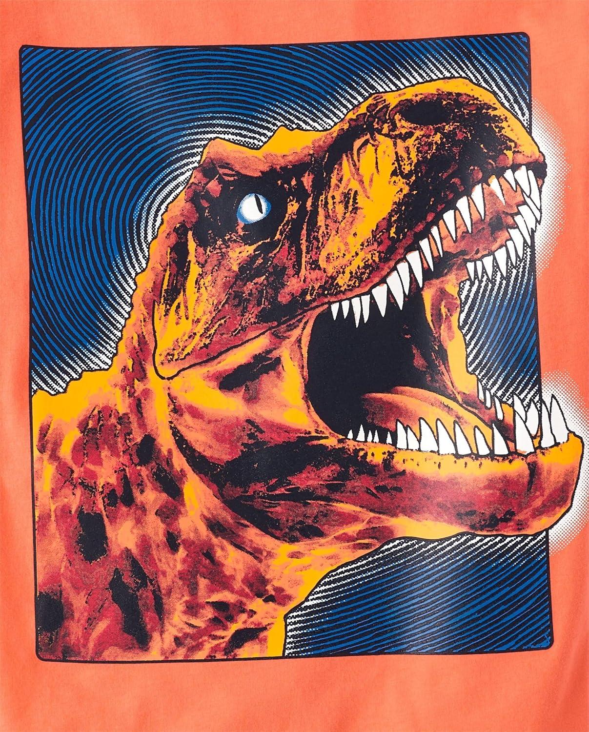 imageThe Childrens Place Boys AnimalsCars Short Sleeve Graphic TShirts3 PackDinoTigerIguana