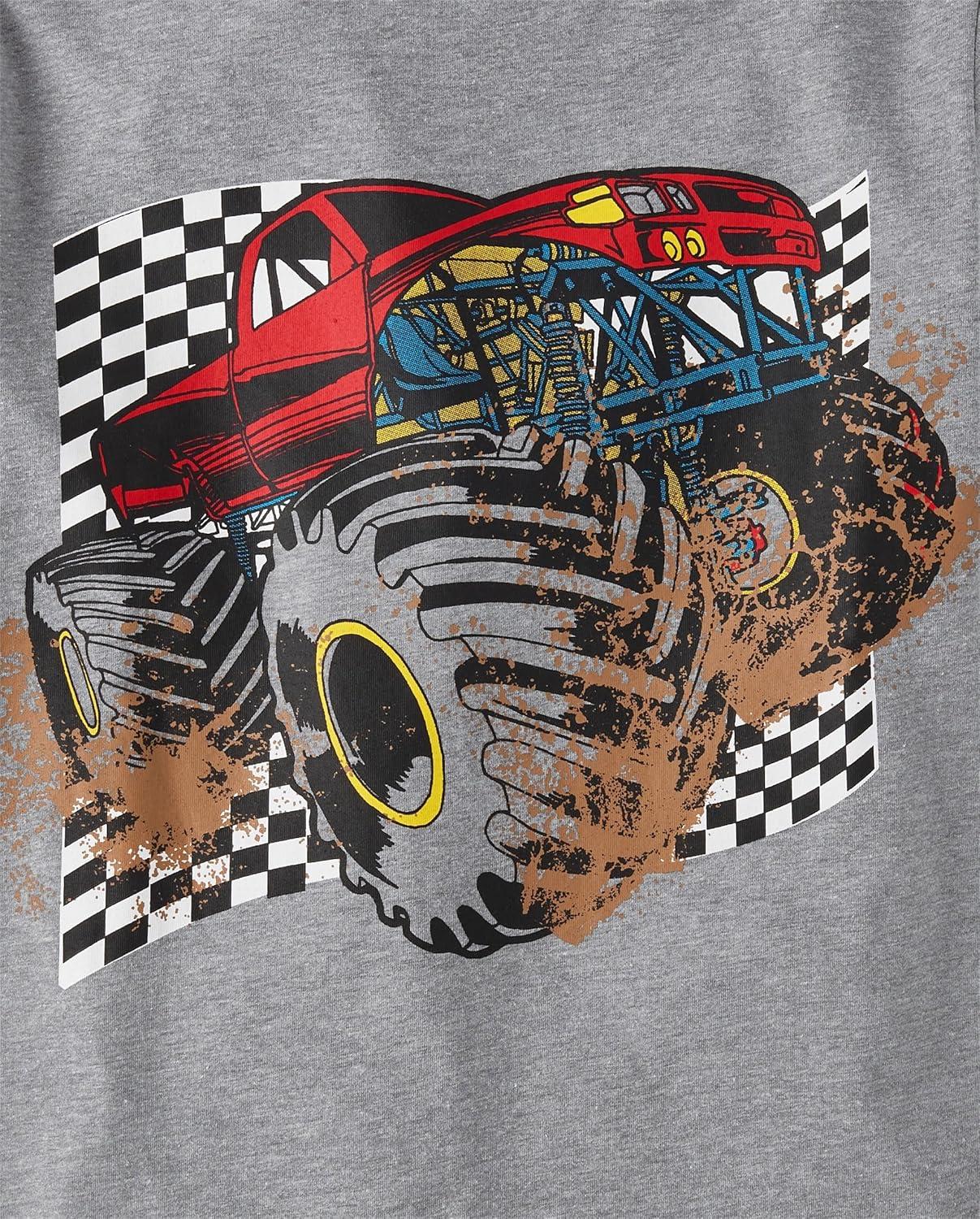 imageThe Childrens Place Boys AnimalsCars Short Sleeve Graphic TShirts3 PackMonster TruckChampionBiker