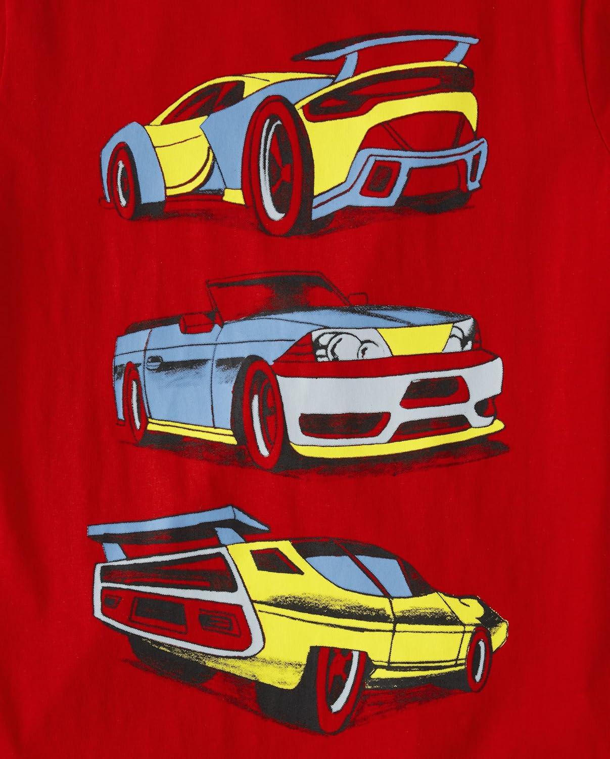 imageThe Childrens Place Boys AnimalsCars Short Sleeve Graphic TShirts3 PackMonster TruckRacecarsDirt Bikes 3pack