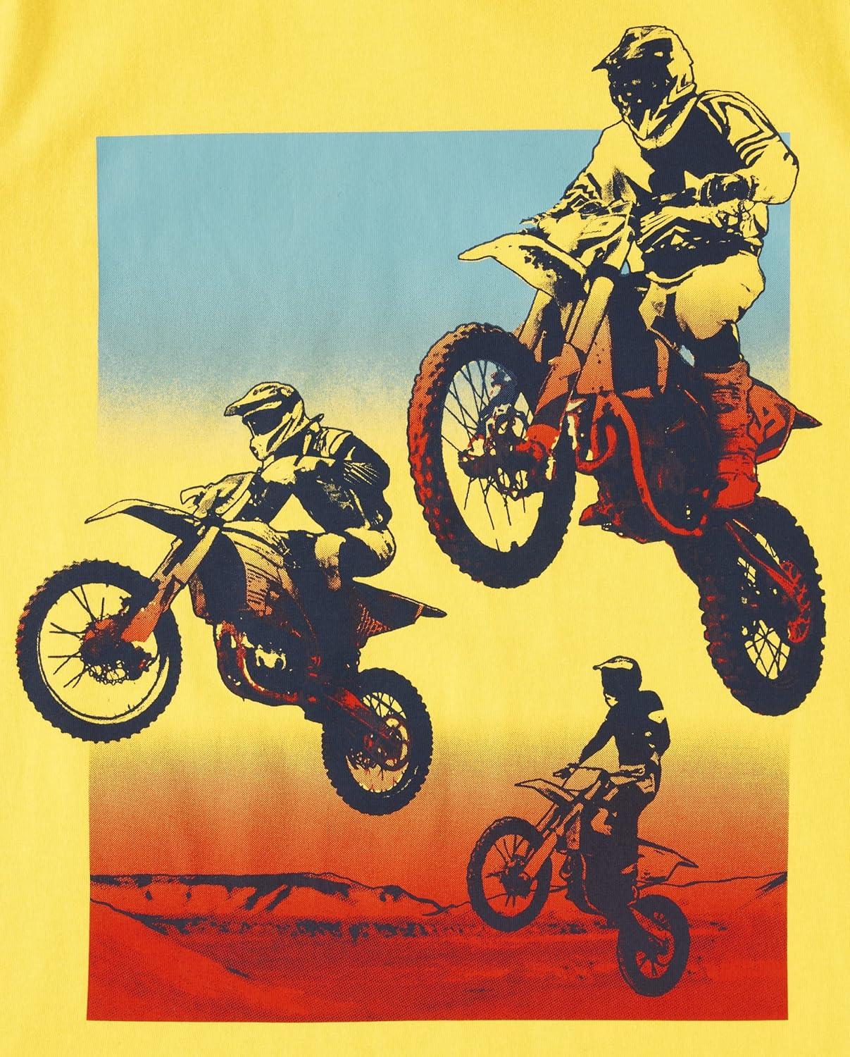 imageThe Childrens Place Boys AnimalsCars Short Sleeve Graphic TShirts3 PackMonster TruckRacecarsDirt Bikes 3pack