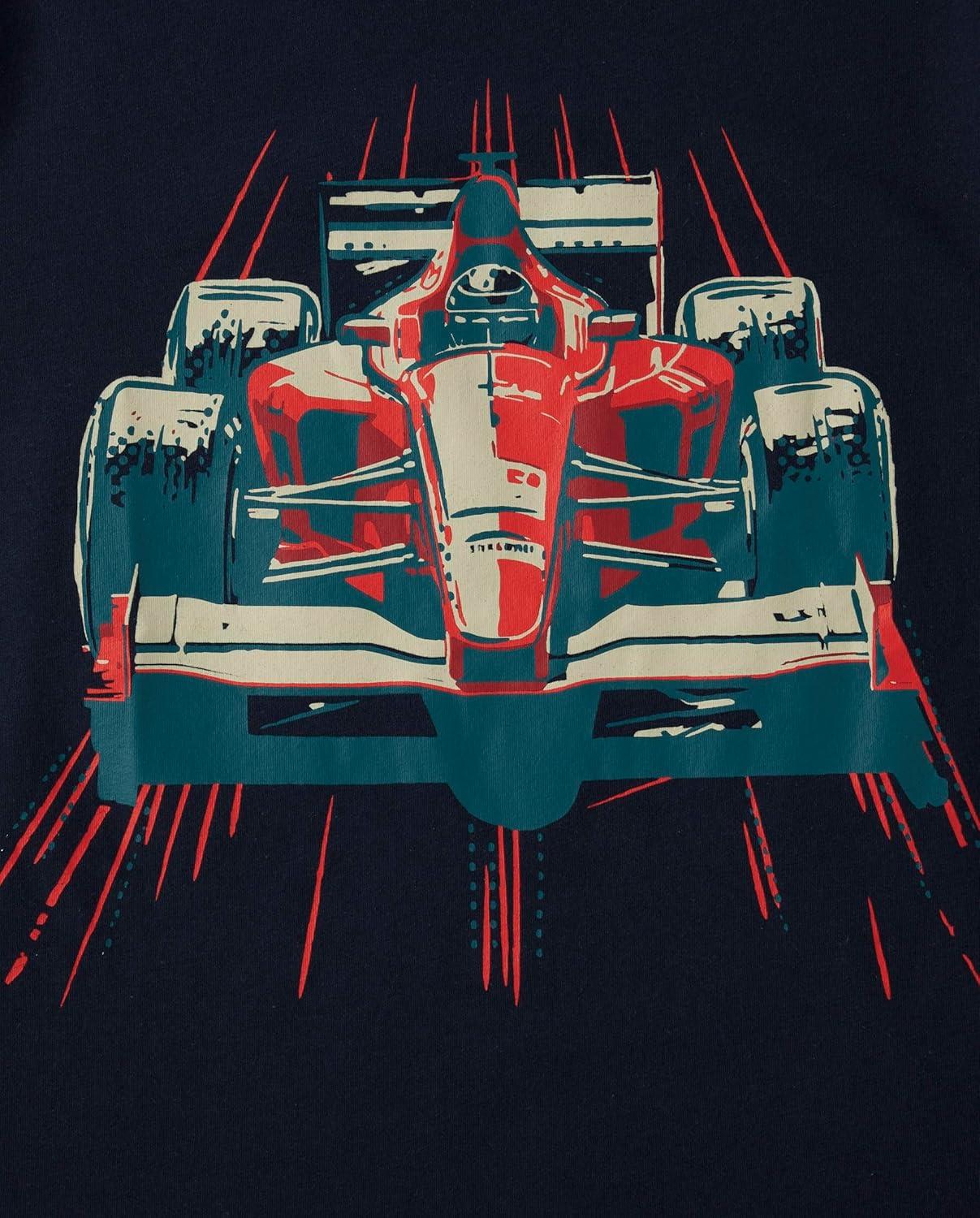 imageThe Childrens Place Boys AnimalsCars Short Sleeve Graphic TShirts3 PackMotorcycleSafariRacecar