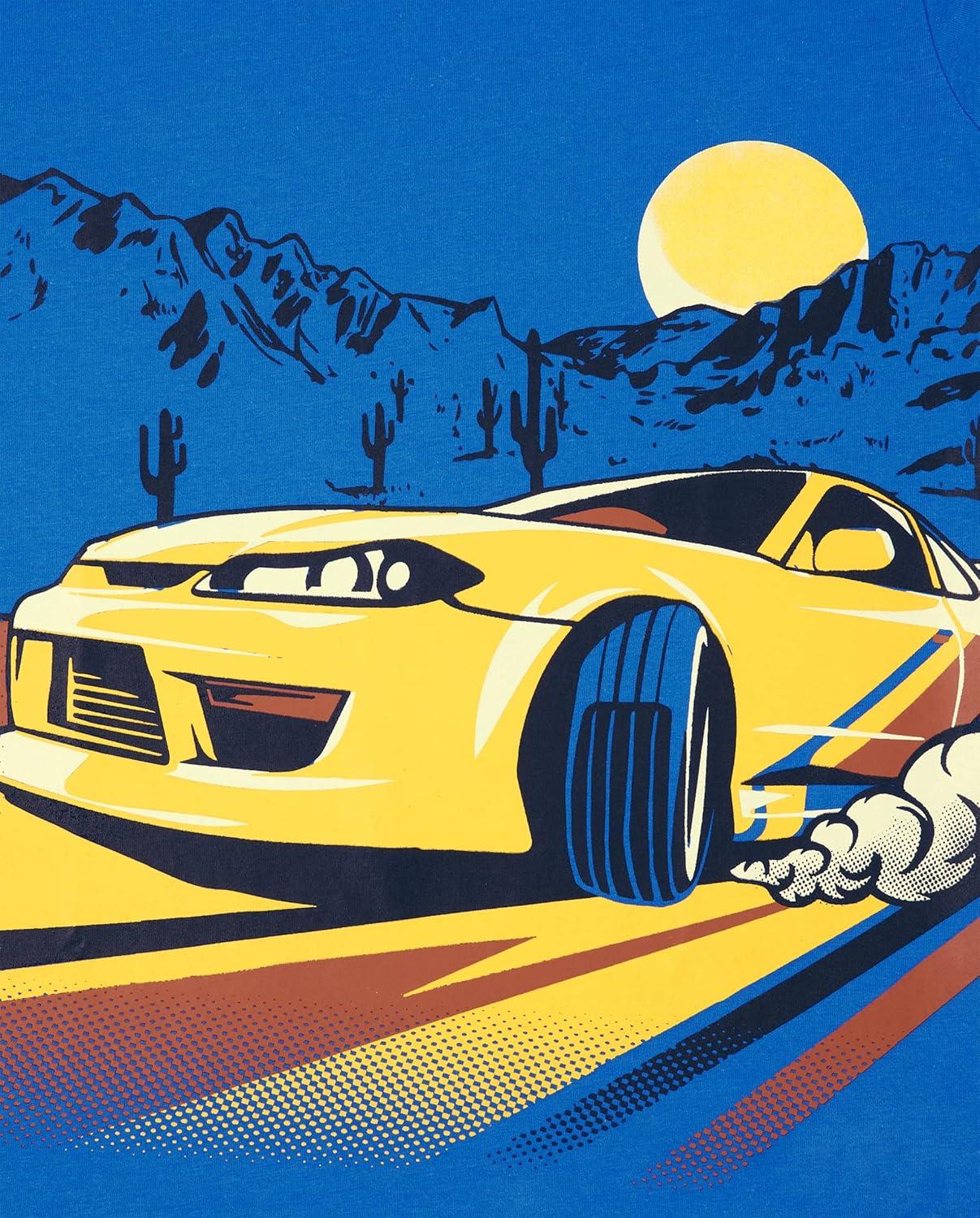 imageThe Childrens Place Boys AnimalsCars Short Sleeve Graphic TShirts3 PackRacers 3pack