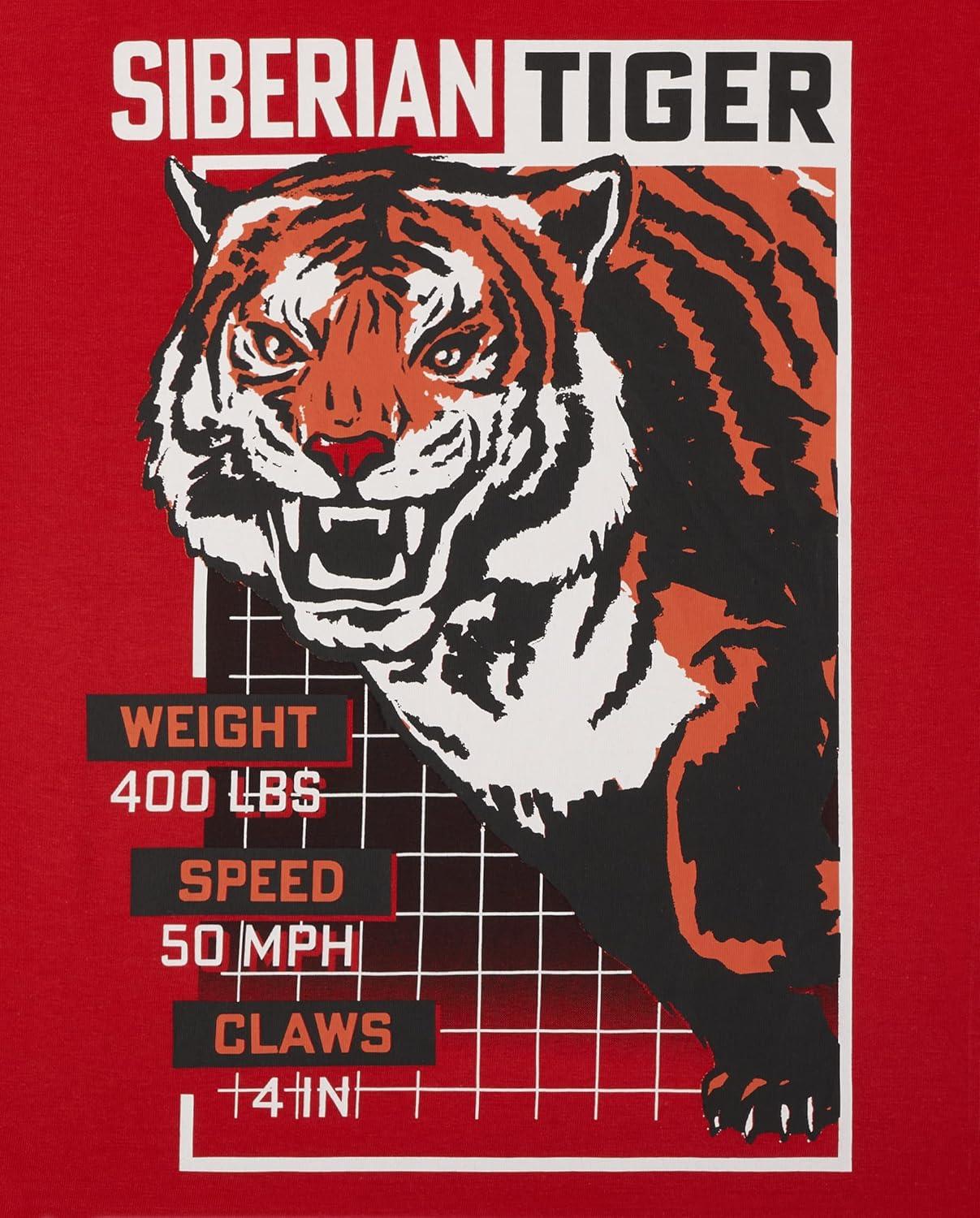 imageThe Childrens Place Boys AnimalsCars Short Sleeve Graphic TShirts3 PackTigerSharkLizard 3pack