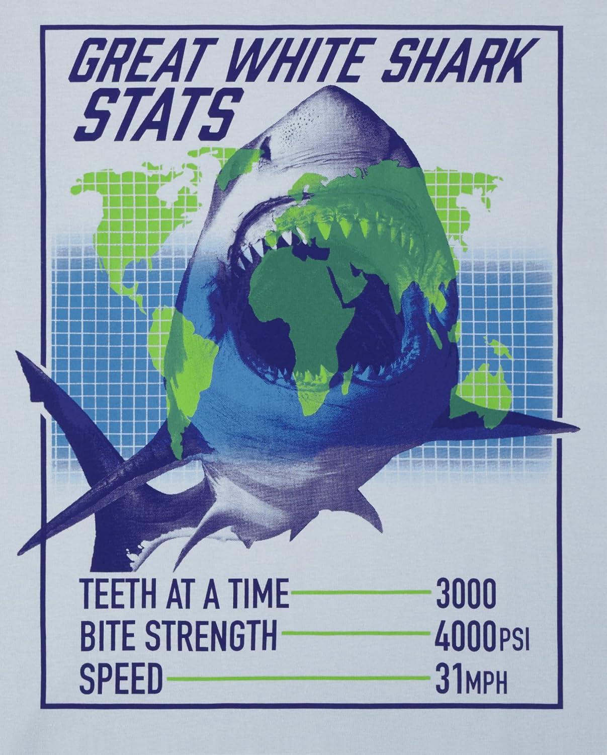 imageThe Childrens Place Boys AnimalsCars Short Sleeve Graphic TShirts3 PackTigerSharkLizard 3pack