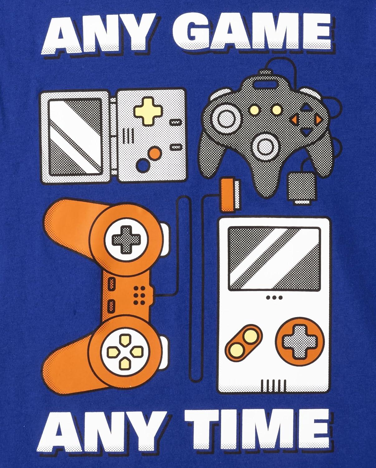 imageThe Childrens Place Boys GamerCarsSports Long Sleeve Graphic TShirts2 PackCant PauseAny Game