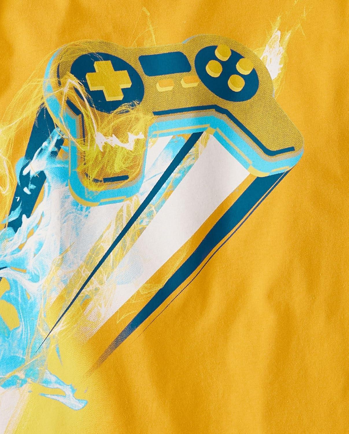 imageThe Childrens Place Boys GamerCarsSports Long Sleeve Graphic TShirts2 PackControllerGames Alot