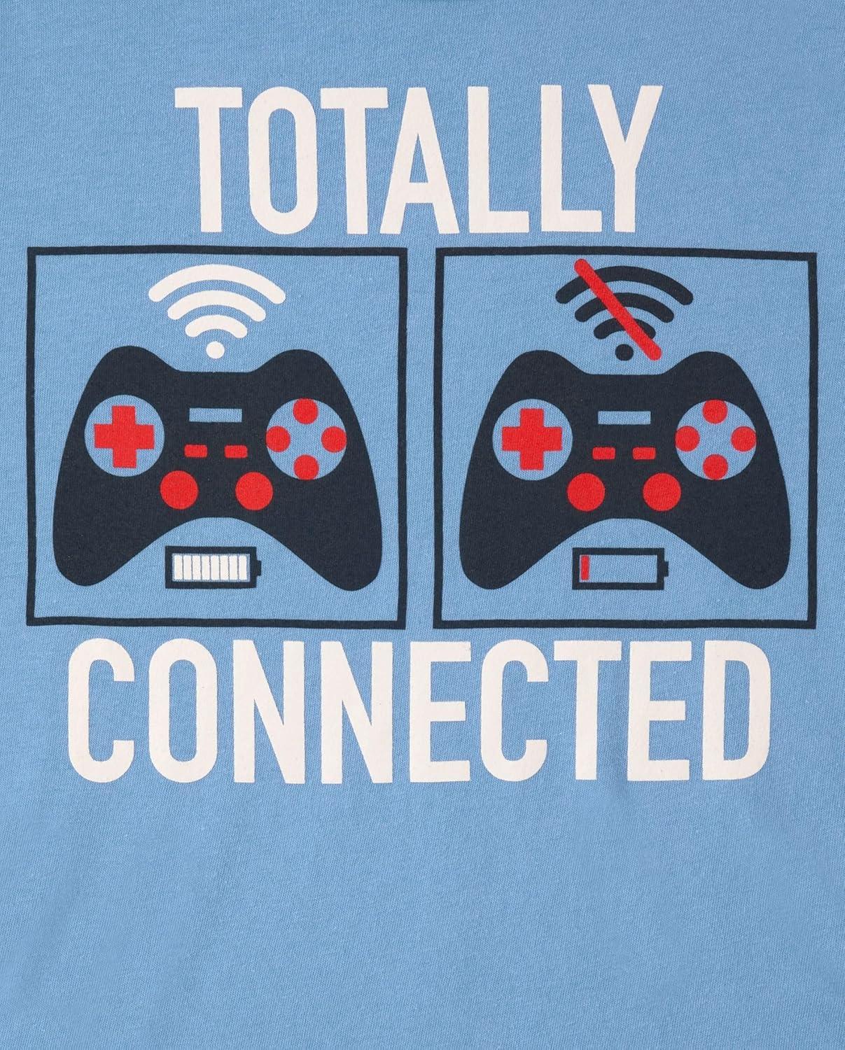 imageThe Childrens Place Boys GamerCarsSports Long Sleeve Graphic TShirts2 PackFood FightTotally Connected