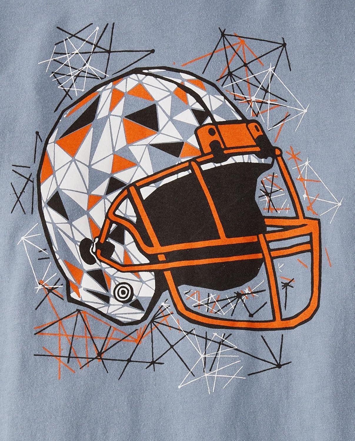 imageThe Childrens Place Boys GamerCarsSports Long Sleeve Graphic TShirts2 PackFootball HelmetFootball