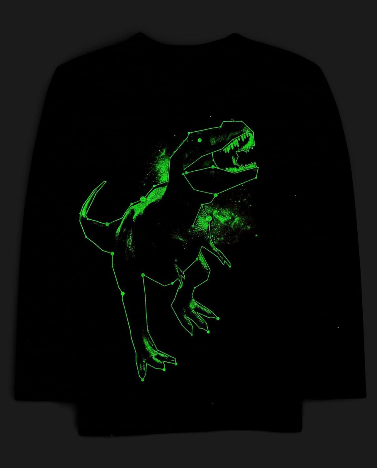 imageThe Childrens Place Boys GamerCarsSports Long Sleeve Graphic TShirts2 PackGamerDino