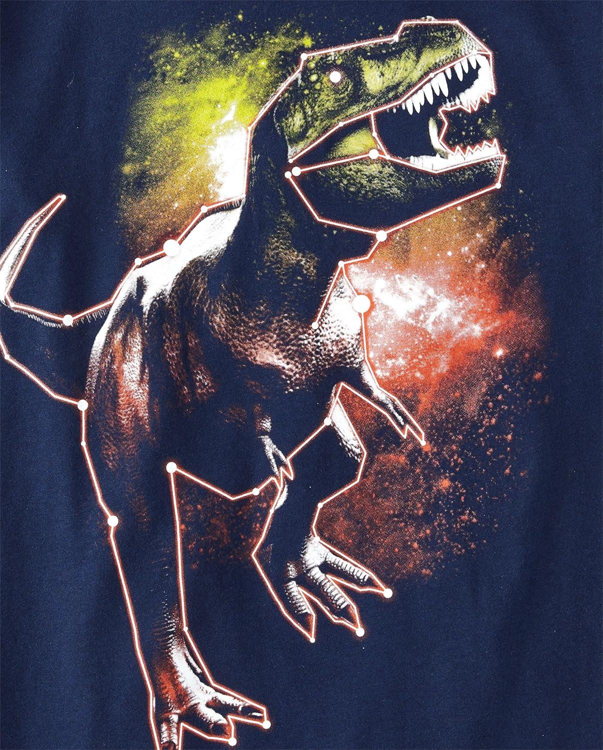 imageThe Childrens Place Boys GamerCarsSports Long Sleeve Graphic TShirts2 PackGamerDino