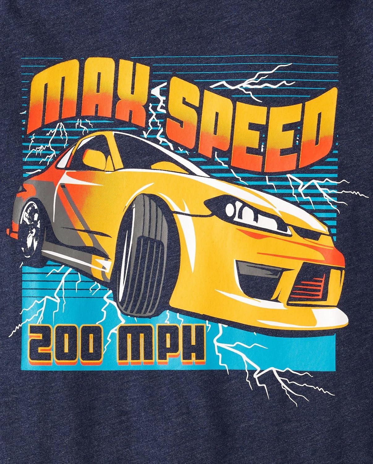 imageThe Childrens Place Boys GamerCarsSports Long Sleeve Graphic TShirts2 PackHandsomeMax Speed