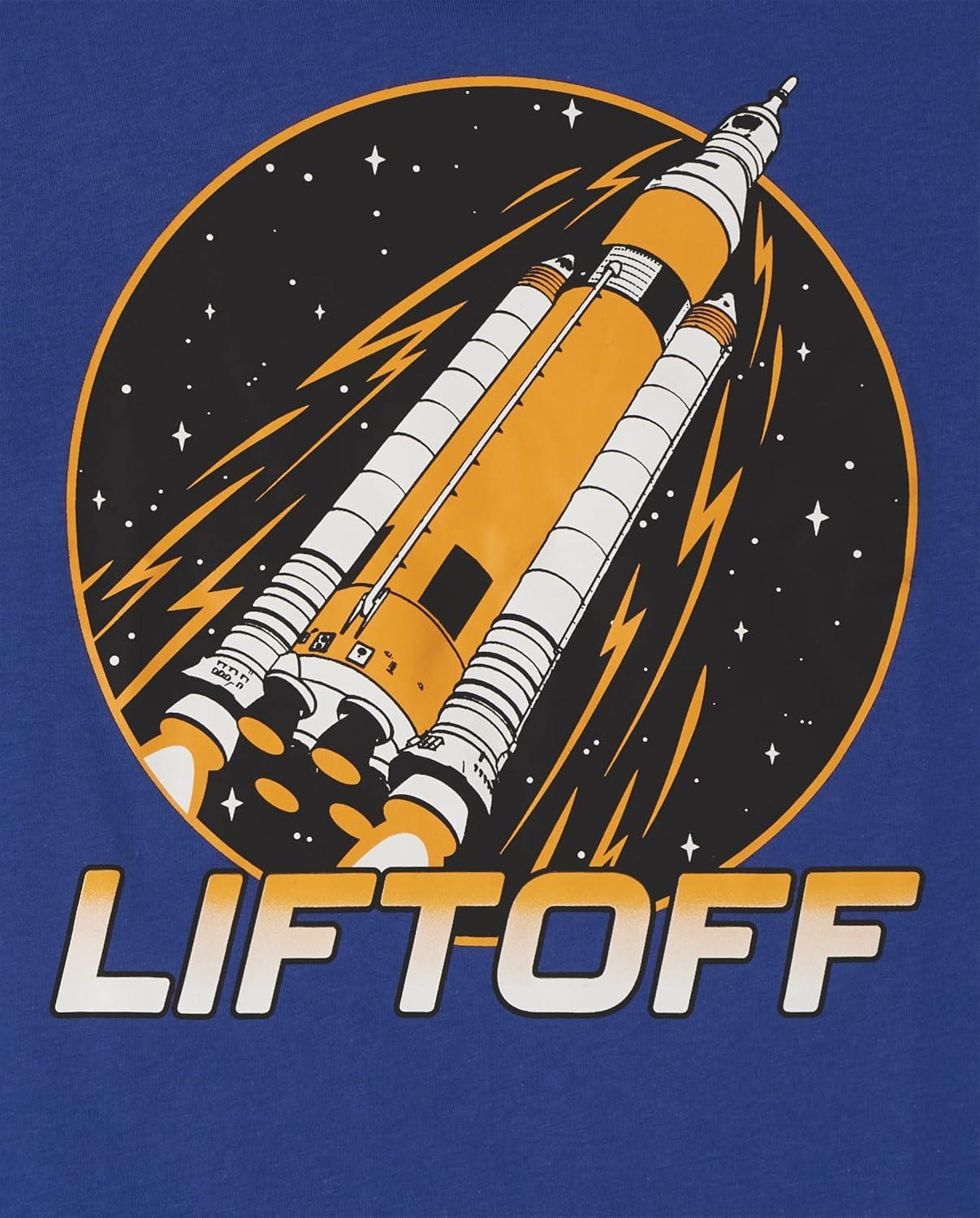 imageThe Childrens Place Boys GamerSportsCars Short Sleeve Graphic TShirts2 PackLift OffAstronaut 2pack