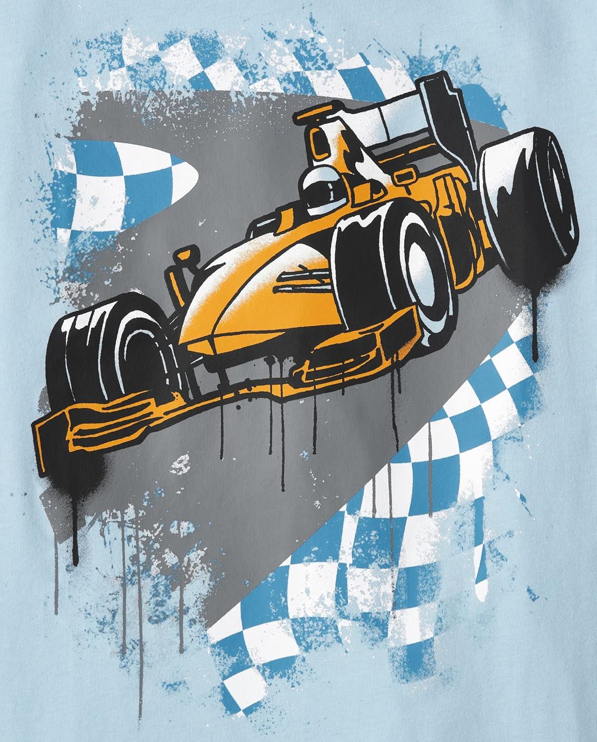 imageThe Childrens Place Boys GamerSportsCars Short Sleeve Graphic TShirts2 PackRacecarMonster Truck 2pack