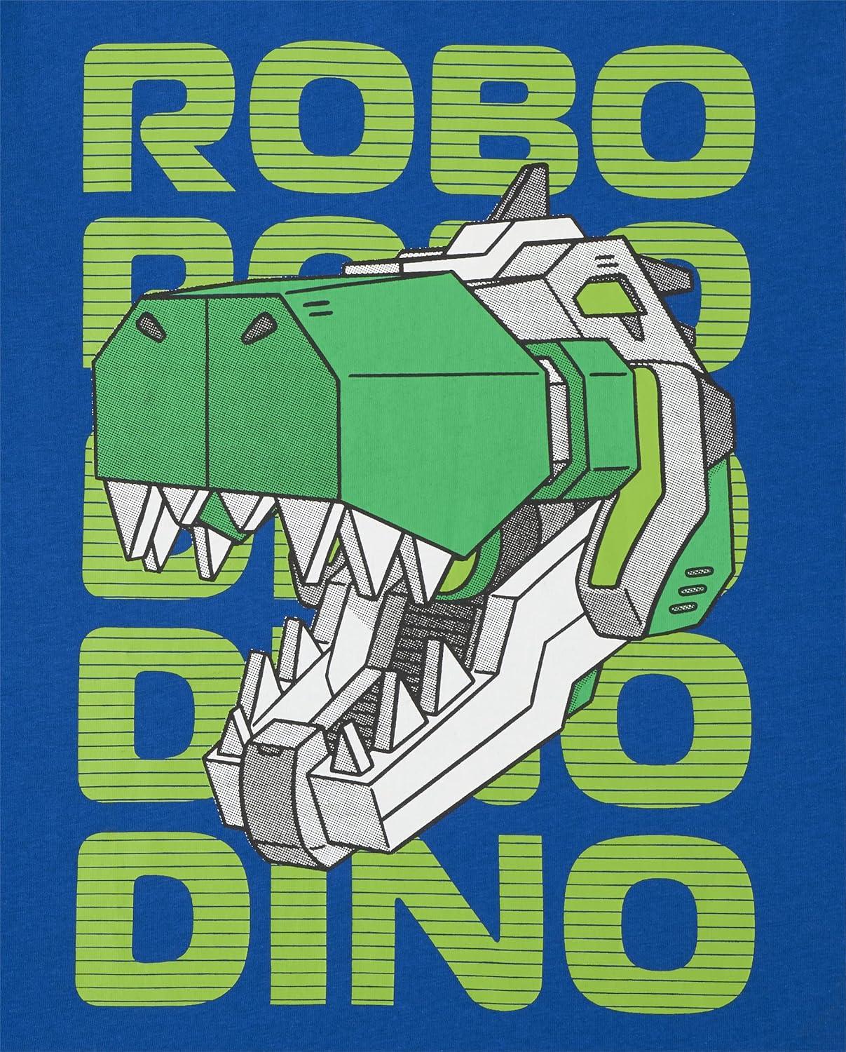 imageThe Childrens Place Boys GamerSportsCars Short Sleeve Graphic TShirts2 PackRobo DinoDino Skater 2pack