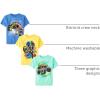 imageThe Childrens Place Boys AnimalsCars Short Sleeve Graphic TShirts3 PackMonster TruckBikerTruck