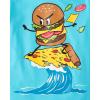 imageThe Childrens Place Boys Boys Short Sleeve Graphic T Shirt 3PackGame ZoneBikersCheeseburger