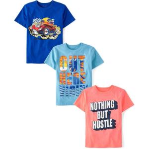 imageThe Childrens Place Boys Boys Short Sleeve Graphic T Shirt 3PackHustlinVibesSpeed Demon