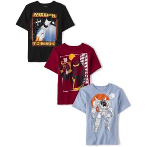 imageThe Childrens Place Boys Boys Short Sleeve Graphic T Shirt 3PackTrends 3pack
