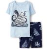 image:imageThe Childrens Place Boys 100 Cotton Sleeve Top and Shorts 2 Piece Pajama SetOctopus