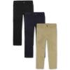 image:imageThe Childrens Place Boys Stretch Relaxed Straight Chino Pants MultipacksBlackNew NavyFlax 3pack