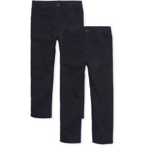 image:imageThe Childrens Place Boys Stretch Relaxed Straight Chino Pants MultipacksNavy 2pack