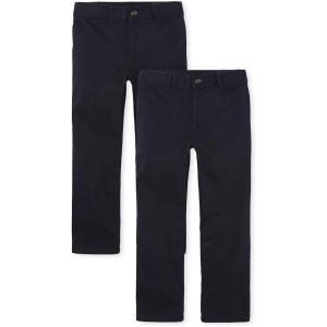 image:imageThe Childrens Place Boys Stretch Relaxed Straight Chino Pants MultipacksNew Navy 2pack