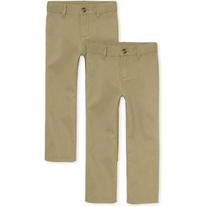 image:imageThe Childrens Place Boys Stretch Relaxed Straight Chino Pants MultipacksTan 2pack