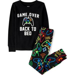 image:imageThe Childrens Place boys 100 Cotton Long Sleeve Top and Pants2 Piece Pajama SetGame Over