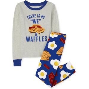 image:imageThe Childrens Place boys 100 Cotton Long Sleeve Top and Pants2 Piece Pajama SetWaffles