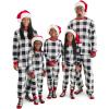 image:imageThe Childrens Place Family Matching Plaid Waffle 2 Piece Pajama SetsBlackWhite Check