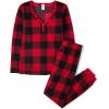 image:imageThe Childrens Place Family Matching Plaid Waffle 2 Piece Pajama SetsRed Buffalo Plaid
