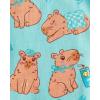 image:imageThe Childrens Place Girls 100 Cotton Short Sleeve Top and Pants2 Piece Pajama SetCapybara Marine