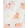image:imageThe Childrens Place Girls 100 Cotton Sleeve Top and Shorts 2 Piece Pajama SetFair Ivory