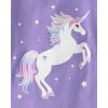 image:imageThe Childrens Place girls 100 Cotton Short Sleeve Top and Shorts2 Piece Pajama SetViolet Dream Unicorn