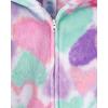 image:imageThe Childrens Place girls Long Sleeve Fleece Zip Up One Piece PajamaWhite Hearts