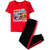 image:imageThe Childrens Place Boys Snug Fit 100 Cotton Short Sleeve Top and Pants 2 Piece Pajama SetRace Car