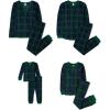 image:imageThe Childrens Place Family Matching Plaid Waffle 2 Piece Pajama SetsGreen Tartan