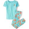 image:imageThe Childrens Place Girls 100 Cotton Short Sleeve Top and Pants2 Piece Pajama SetCapybara Marine