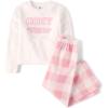 image:imageThe Childrens Place Girls 100 Fleece Long Sleeve Top and Pants2 Piece Pajama SetCozy Club