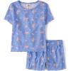 image:imageThe Childrens Place Girls Sleeve Top and Shorts2 Piece Pajama SetFloral Blue